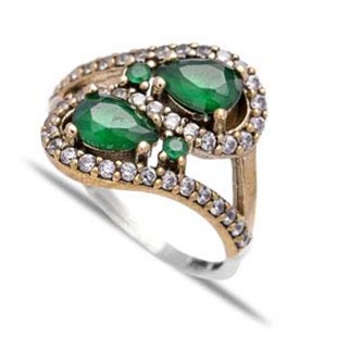Green Stone Authentic Wholesale Handcrafted Authentic Silver Ring